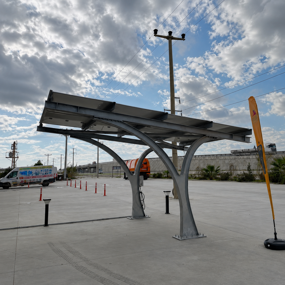 1 Araçlık Solar Otopark Paketi 590Wp