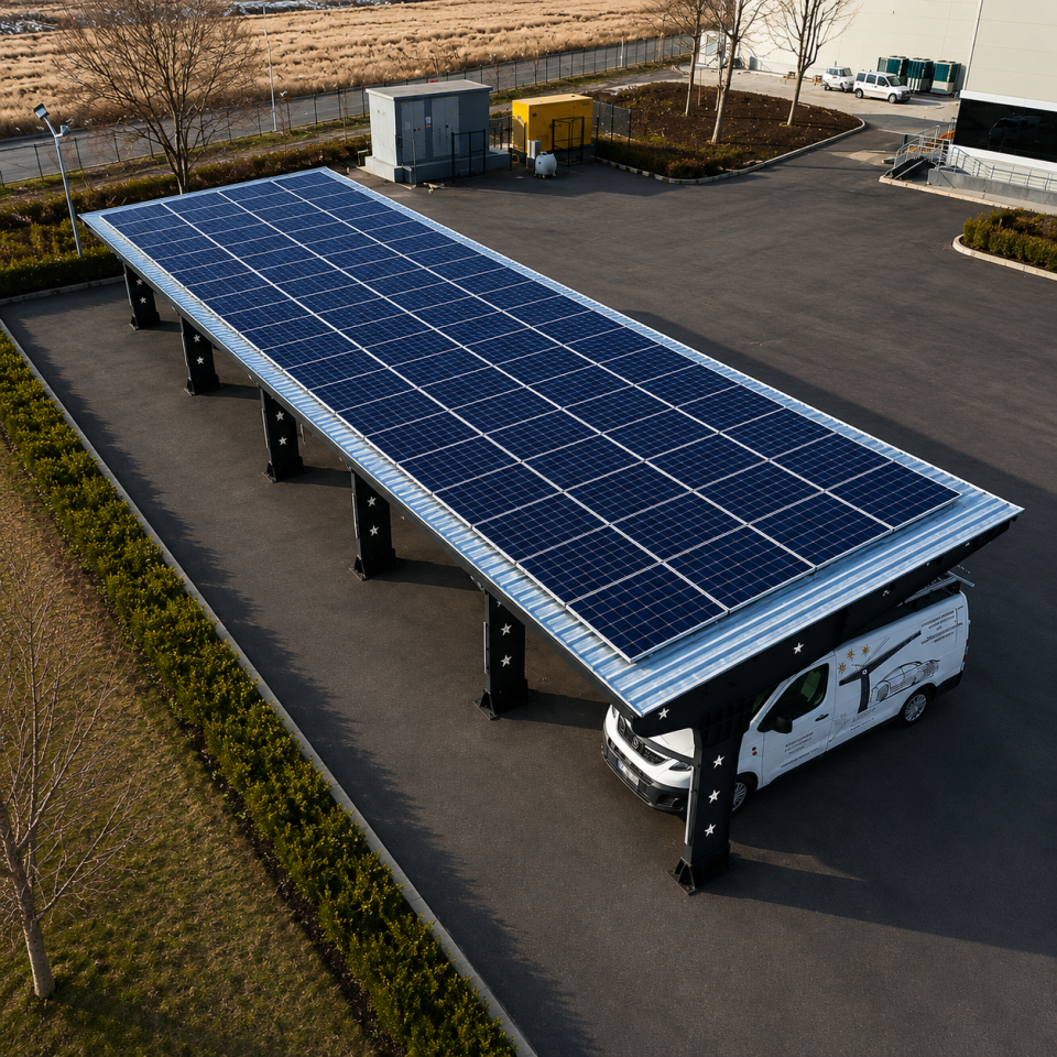 10 Araçlık Solar Otopark Paketi 590Wp
